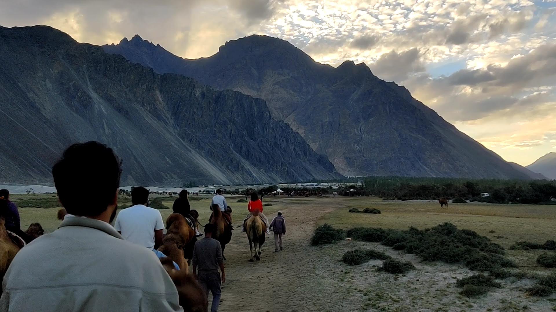 Camel ride in Turtuk village